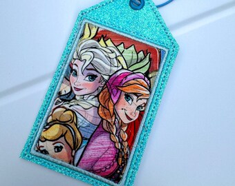 Elsa, Frozen, Luggage Tag, Keychain, ID card, Gift for Disney fan, Travel Card.