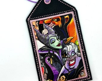 Malificient, Ursula, Luggage Tag, Villians, Keychain, ID card, Gift for girls, Travel Card, Travel Accessories.