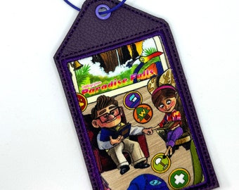 Up movie, Carl and Ellie, Balloon House, Luggage Tag, keyring, Travel Accessories, ID card, Travel Card, Travel Accessories.