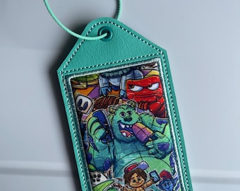 Sully Monsters Inc, Luggage Tag, Keychain, ID card, Gift for Disney fan, Travel Card.