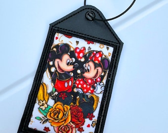 Mickey, Luggage Tag, Keychain, ID card, Gift for Disney fan, Travel Card.
