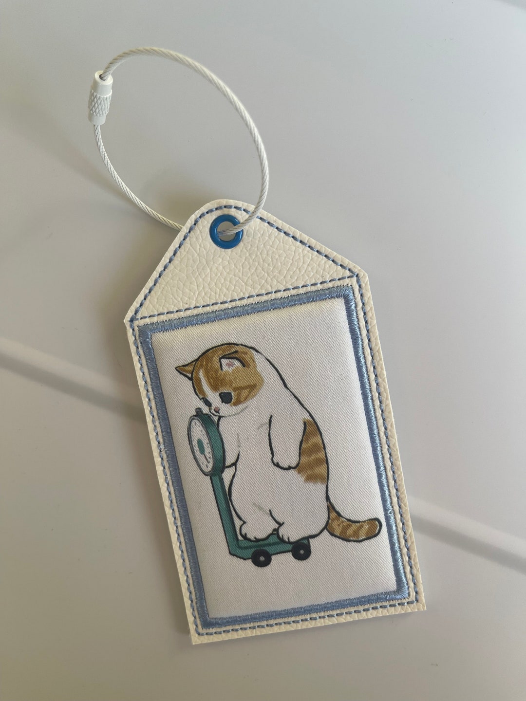 Mofusand Luggage Tag Keychain ID Card Gift for Cat Fan Etsy