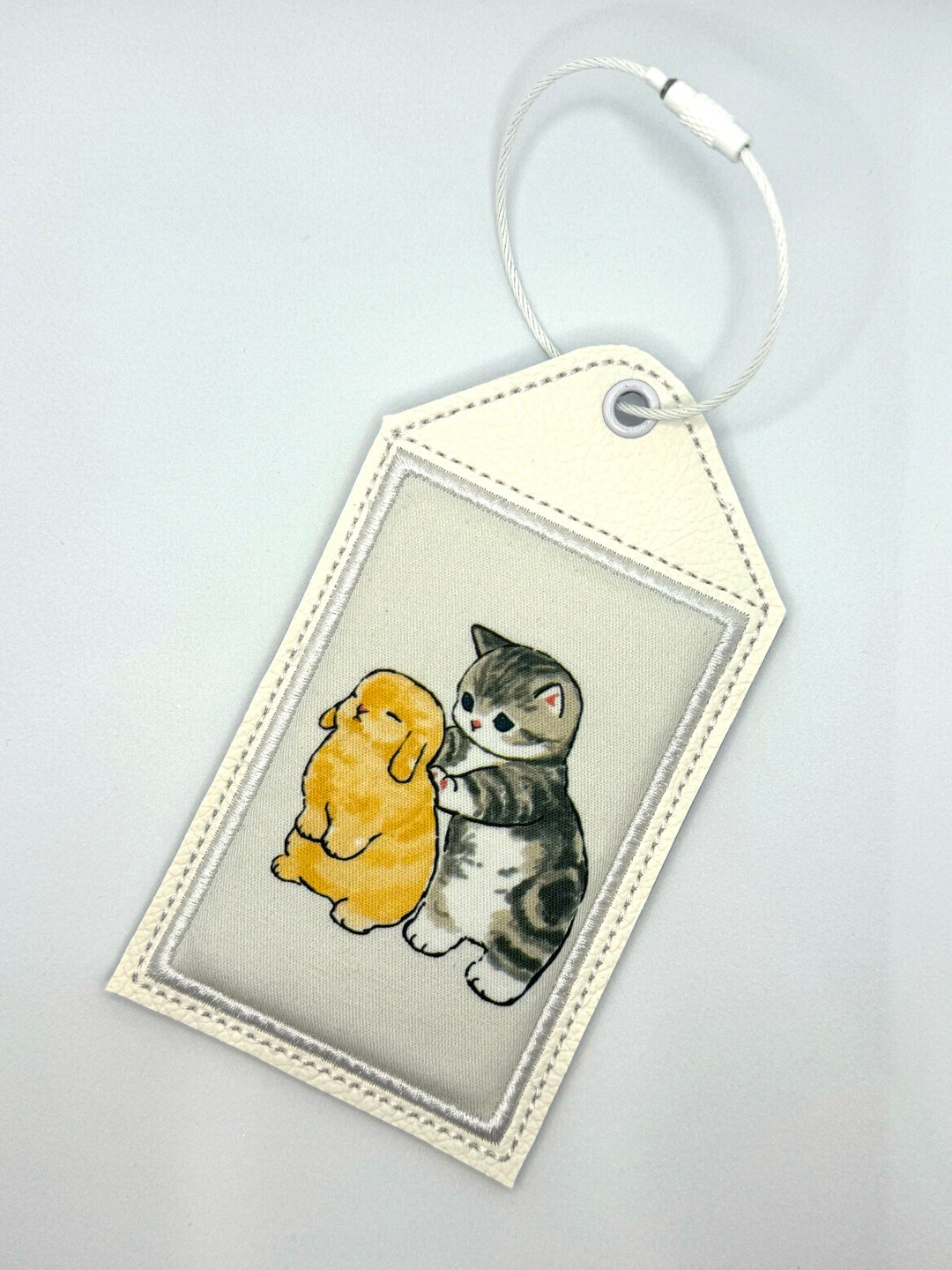 Mofusand, Luggage Tag, Keychain, ID Card, Gift for Cat Fan, Travel Card