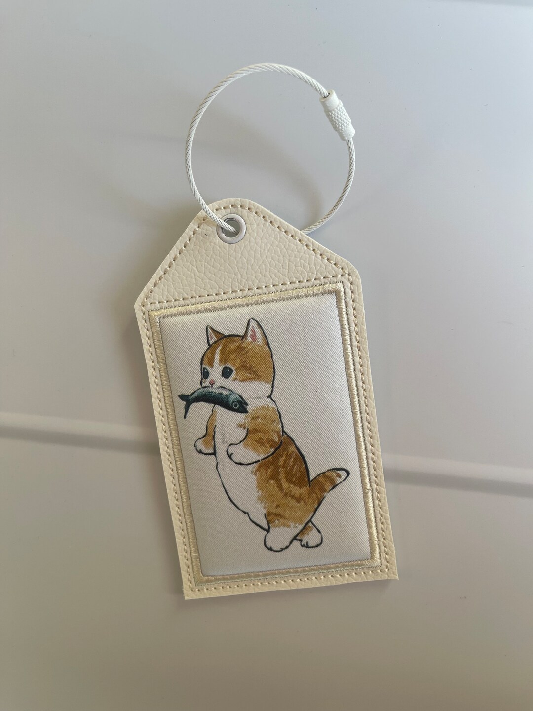Mofusand Luggage Tag Keychain ID Card Gift for Cat Fan Etsy