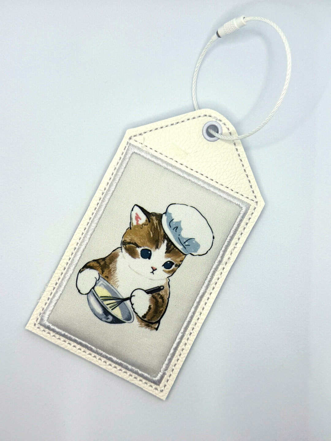 Mofusand Luggage Tag Keychain ID Card Gift for Cat Fan Etsy