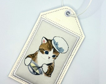 Mofusand, Luggage Tag, Keychain, ID card, Gift for cat fan, Travel Card, kawaii