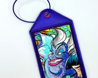 Ariel, Ursula,Luggage Tag, Little Mermaid, Keychain, ID card, Gift for girls, Travel Card, Travel Accessories.