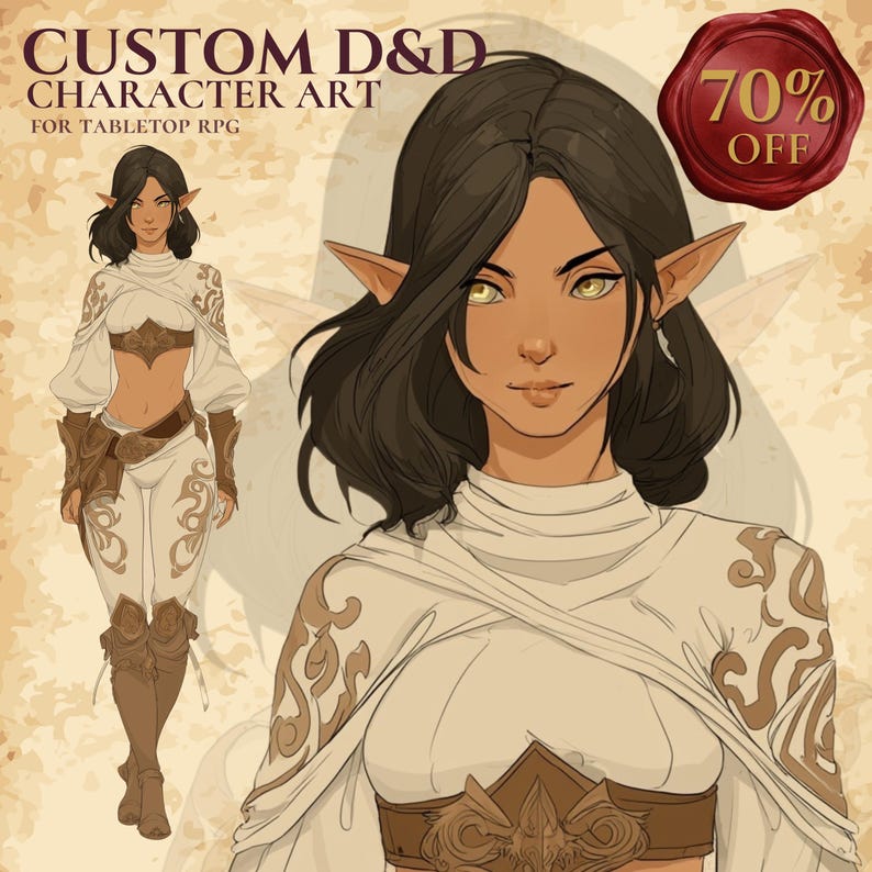 Custom Dnd Character Portrait | Personalized Dungeons and Dragons RPG ...