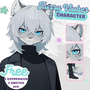Custom Furry Vtuber Model: Live2D Avatar, Fursona Design
