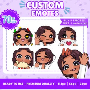 Custom Twitch Emotes: Chibi Style, Animated or Static