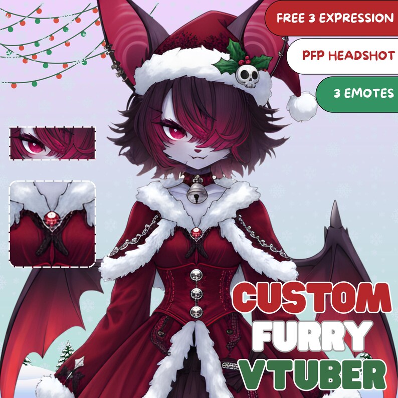 Custom Fully Rigged Furry Vtuber Live2d Model | Anthro Vtuber Avatar ...