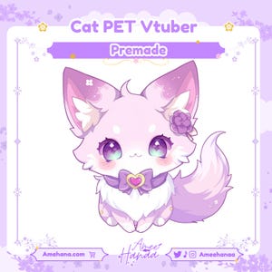 Premade Cat Vtuber Pet: Fully Rigged L2D Asset for VrChat