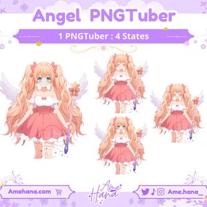 PNGTuber Angel Model, Ready to Use PNGTube model, PNGTuber Model, Cute PNGTuber Model, PNGTuber for Streaming, Stream Assets, live2d, OBS