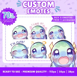 Custom Animated Chibi Emotes: Twitch, Discord, Facebook