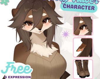 Aangepaste Live2D harige Vtuber | Vtuber-model | Harige Vtuber | Vtuber | Aangepaste Vtuber | Fursona | Antraciet | Harige basis | Harige avatar | Harige kunst