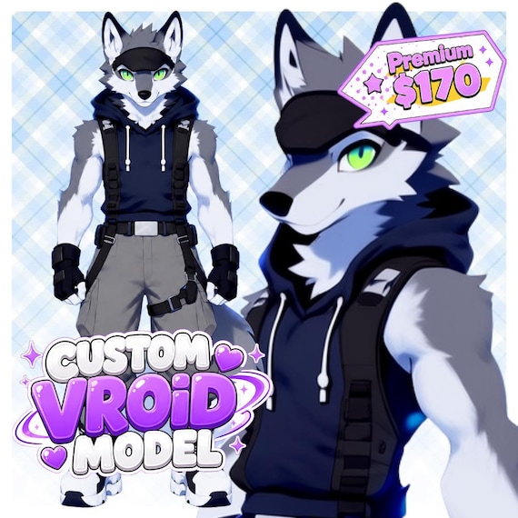 Custom VTuber Avatar Commission | Kawaii Pastel VRoid 3D Model (VRM Ready)