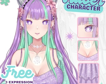 Custom Live2D Premade Vtuber Model | Editable + Rigging | Fully Customized