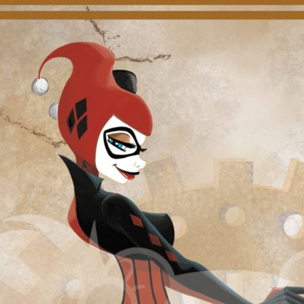 Harley Quinn Steampunk Themed 11x17 Art Print