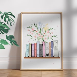 Álbumes como libros impresos / Pila de libros / Inspirado en Taylor / Arte mural literario / Arte de Taylor / Arte mural musical / Descarga digital
