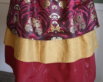 Steampunk Bustle- Burgandy and Gold