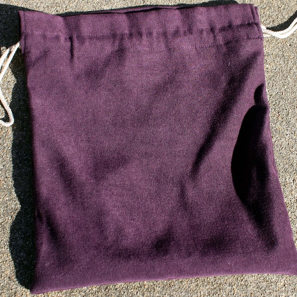 Drawstring Bags- Light Purple Faux Swede