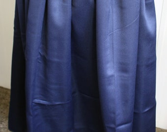 Navy Blue Crepe Long Skirt Steampunk