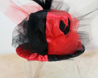 Steampunk Mini Hat Fascinator- Harley Quinn