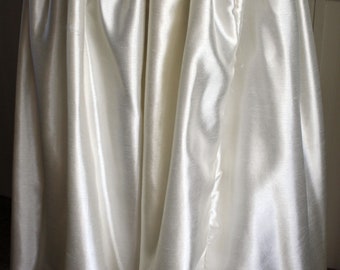 Long Off White Crepe Steampunk Skirt