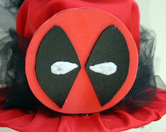 Steampunk Mini Hat Fascinator- Deadpool