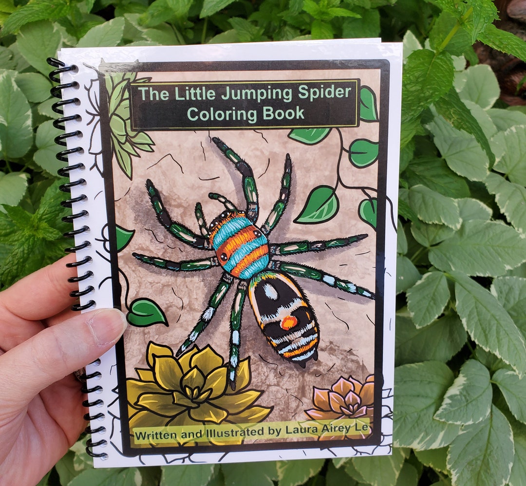 The Little Jumping Spider Coloring Book by Laura Airey Le 5x7 Inch ...