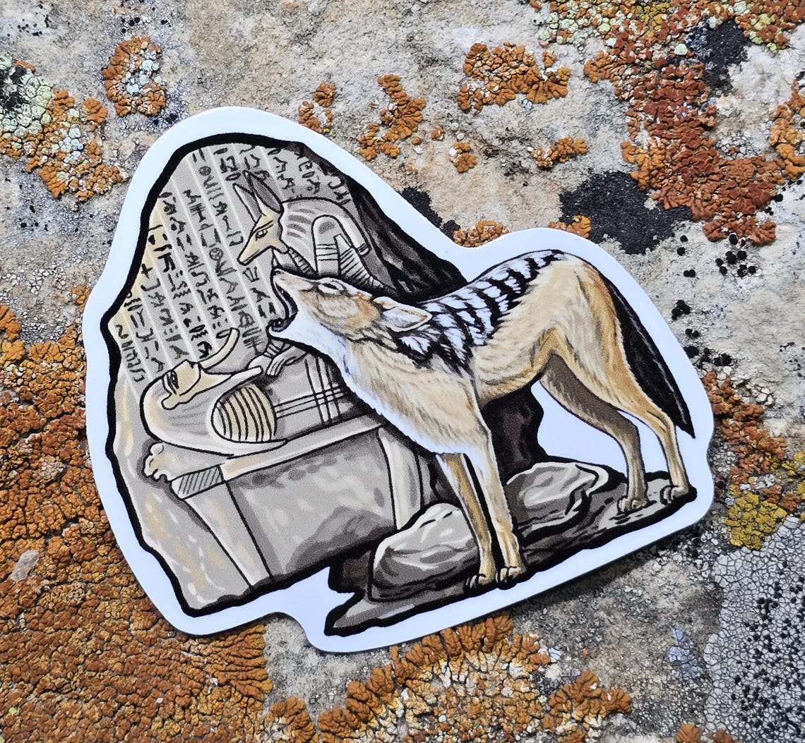 Jackal Sticker Anubis Jackal Glossy Sticker: Egyptian Goddess Art (2.75 Inch) - Etsy