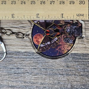 Cryptic Keychains Mothman Acrylic Keychain: Spooky Cryptid Accessory - Etsy