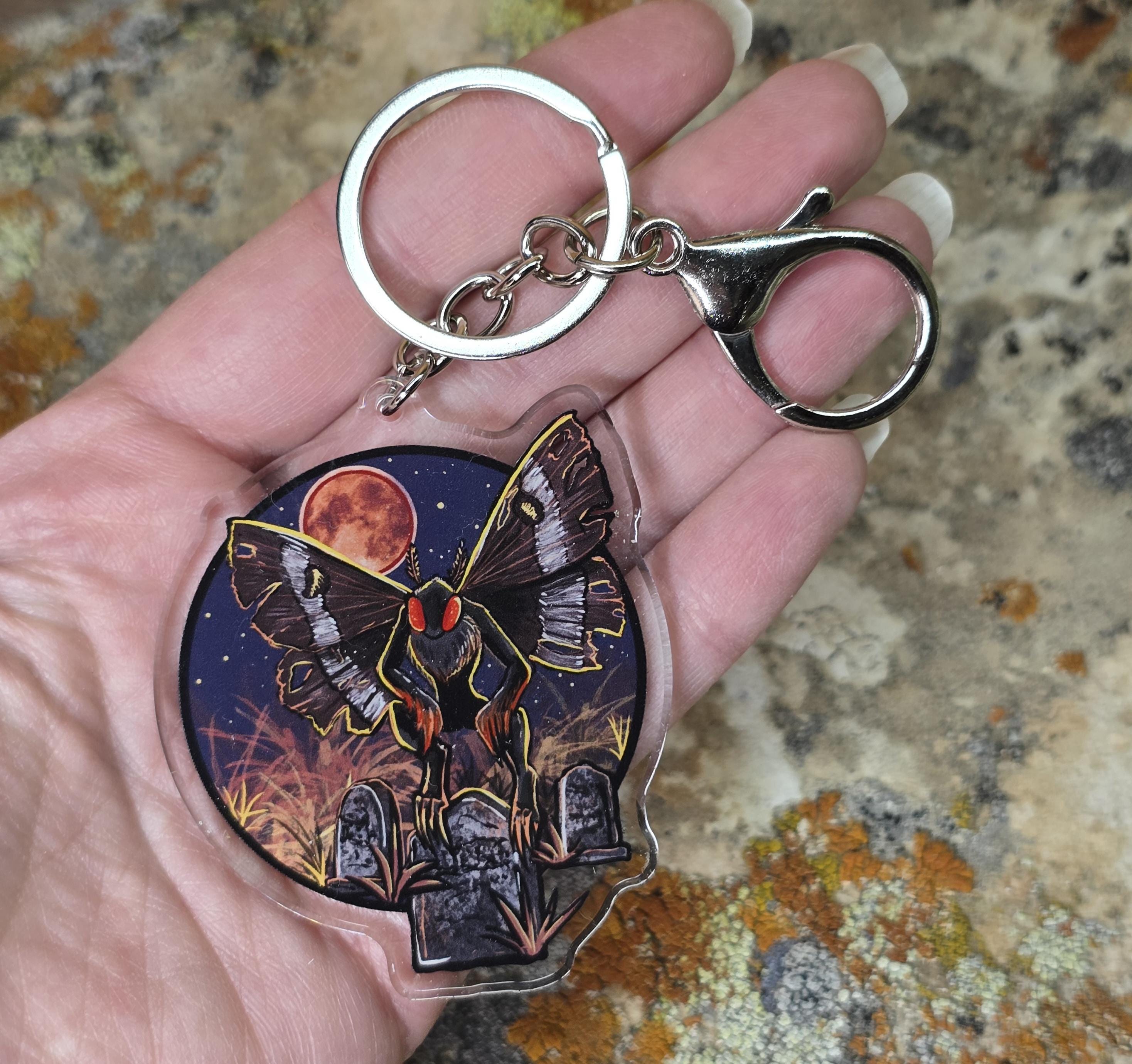 Mothman Key Chain Mothman Acrylic Keychain: Spooky Cryptid Accessory - Etsy
