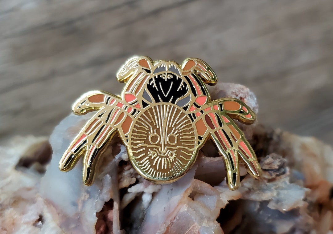Hard Enam Pin Cork Lid Trap Door Spider Cyclocosmia Etsy