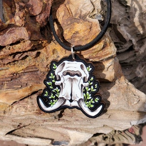 Elephant Skull African Elephant Bush Succulent Flowers Wooden Pendant and Necklace Totem Spirit Gift Nature South Africa image 2