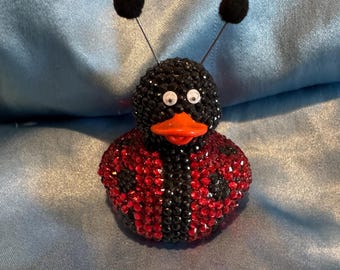 Bedazzled Bling ladybug duck. Good for Jeep/cruise ducks or if you just love ducks.