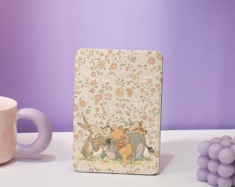 Cute Bear Case Cover for Kindle 2019/2022,Cute Flower,Kindle Paperwhite 1/2/3/4,Kindle 11/10 Case,Kindle Acrylic Case With hand strap