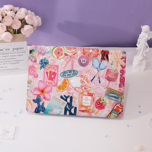 Pink Collage MacBook Case,New MacBook 2025 Air 15/13,Apple Laptop Sleeves,Pro 13/14/15/16,2024/2022/2021,M1 M2 M3 M4,Custom Laptop Case