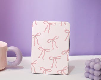 Rosa Kindle-skal med rosett, Paperwhite Kindle-skal, Kindle-akrylskal, Personligt Paperwhite, Med handrem, Helt nytt Kindle-skal, Kindle 10:e fodral