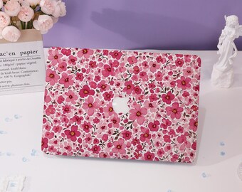 Pink Floral Abundance MacBook Case, Cover for Air 15 Macbook Case,Pro 16 15 14,2022 2021 2020,Air 13 Laptop Case,Personalization Laptop Case