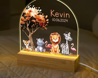 Personalized Baby Night Light: Acrylic Nursery Decor, Birth Gift