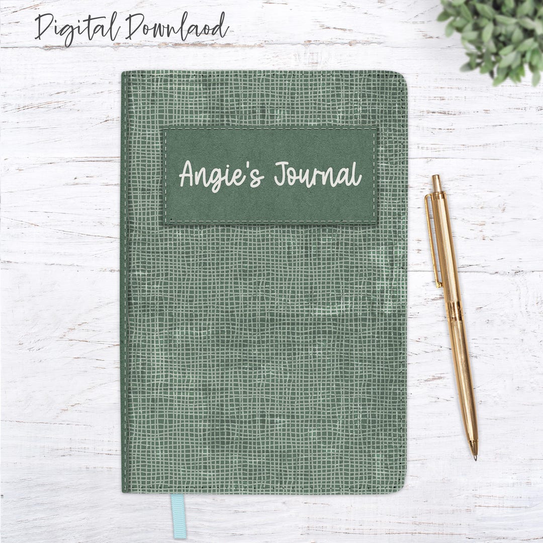 Minimal Sage Green Journal Cover PNG | Neutral Notebook Sublimation ...
