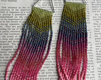 Afternoon delight beaded fringe earrings