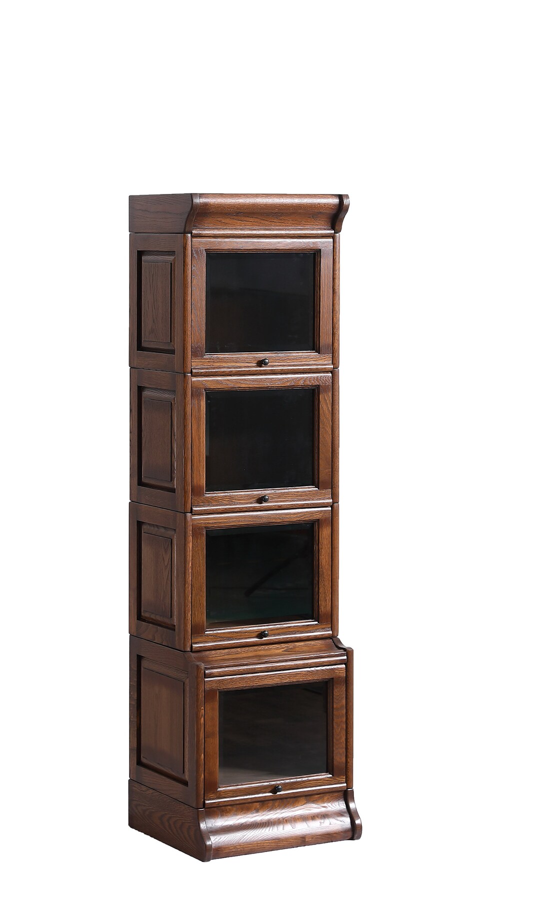 Mission Narrow Oak Barrister Bookcase 4 Stack High With Etsy