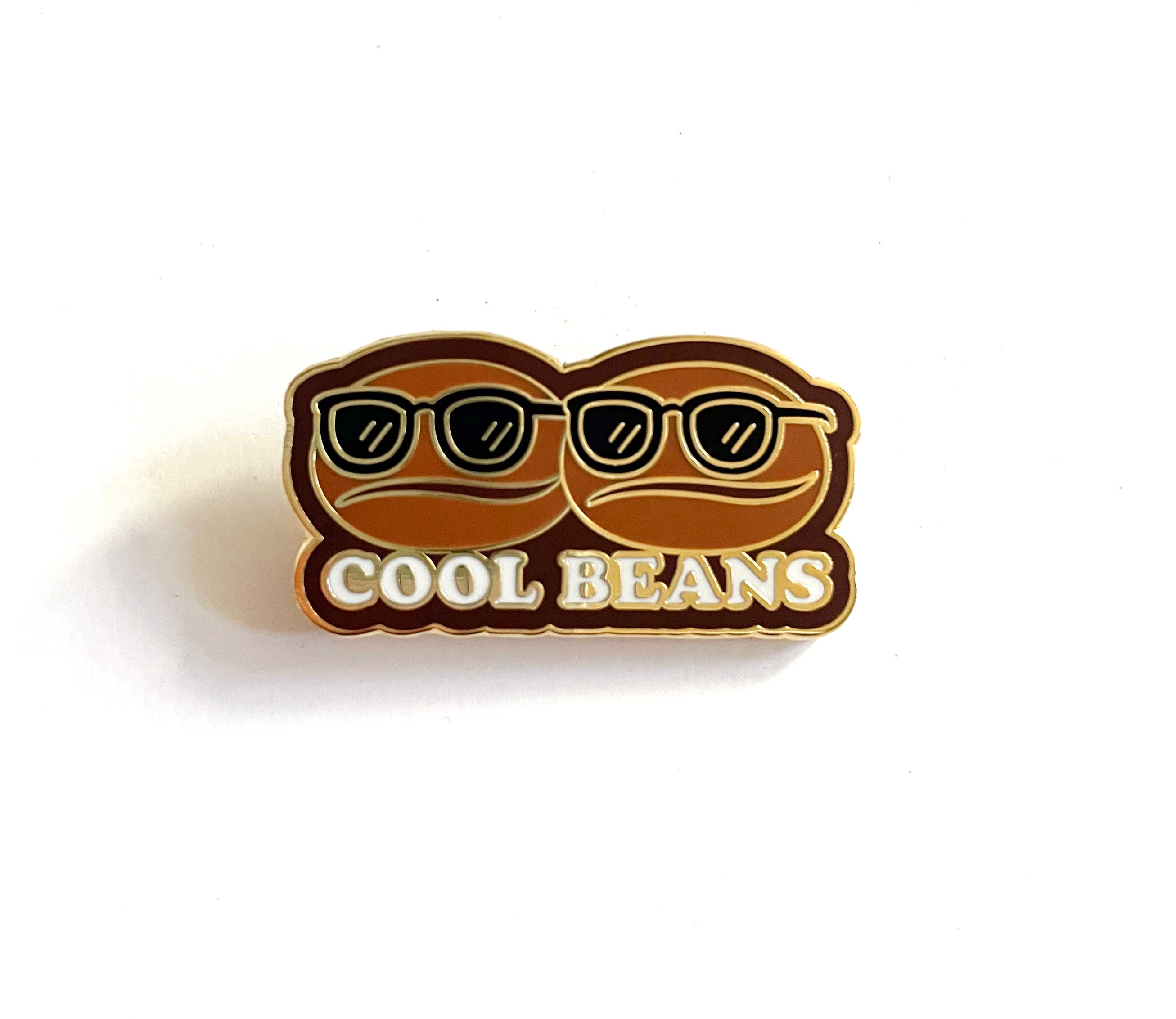 Cool Beans Enamel Pin Lapel Coffee Bean Hard Enamel 90s | Etsy