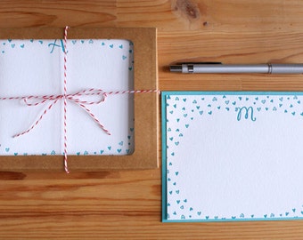 Letterpress Monogram Notecard Set