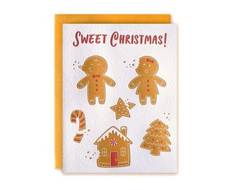 Sweet Christmas! – Christmas Card, Holiday Card, Gingerbread Cookies