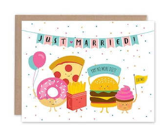 No More Wedding Diet - Congratulations Wedding Card