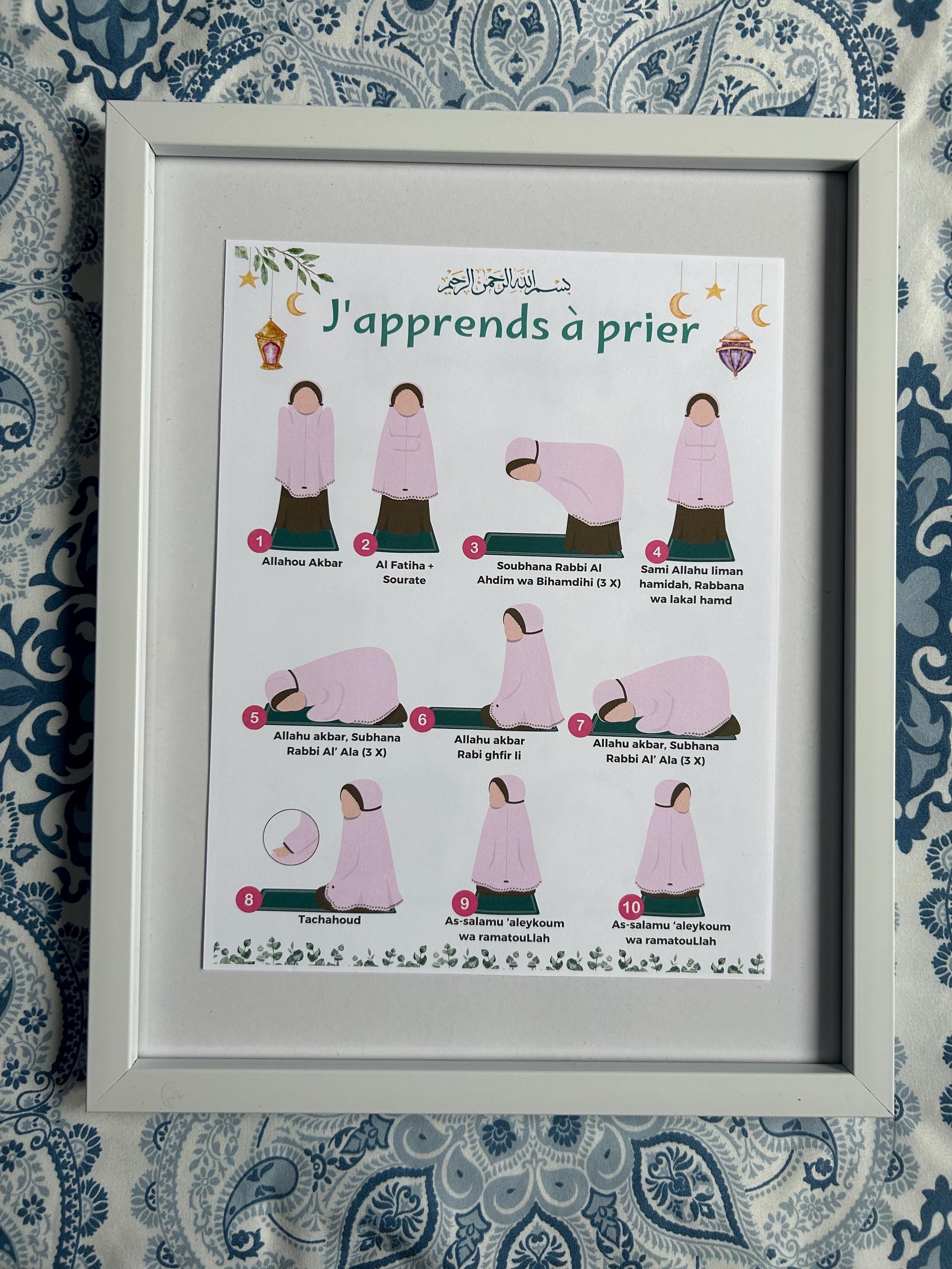Islamic Prayer Guide Poster for Girls (PDF) - Etsy