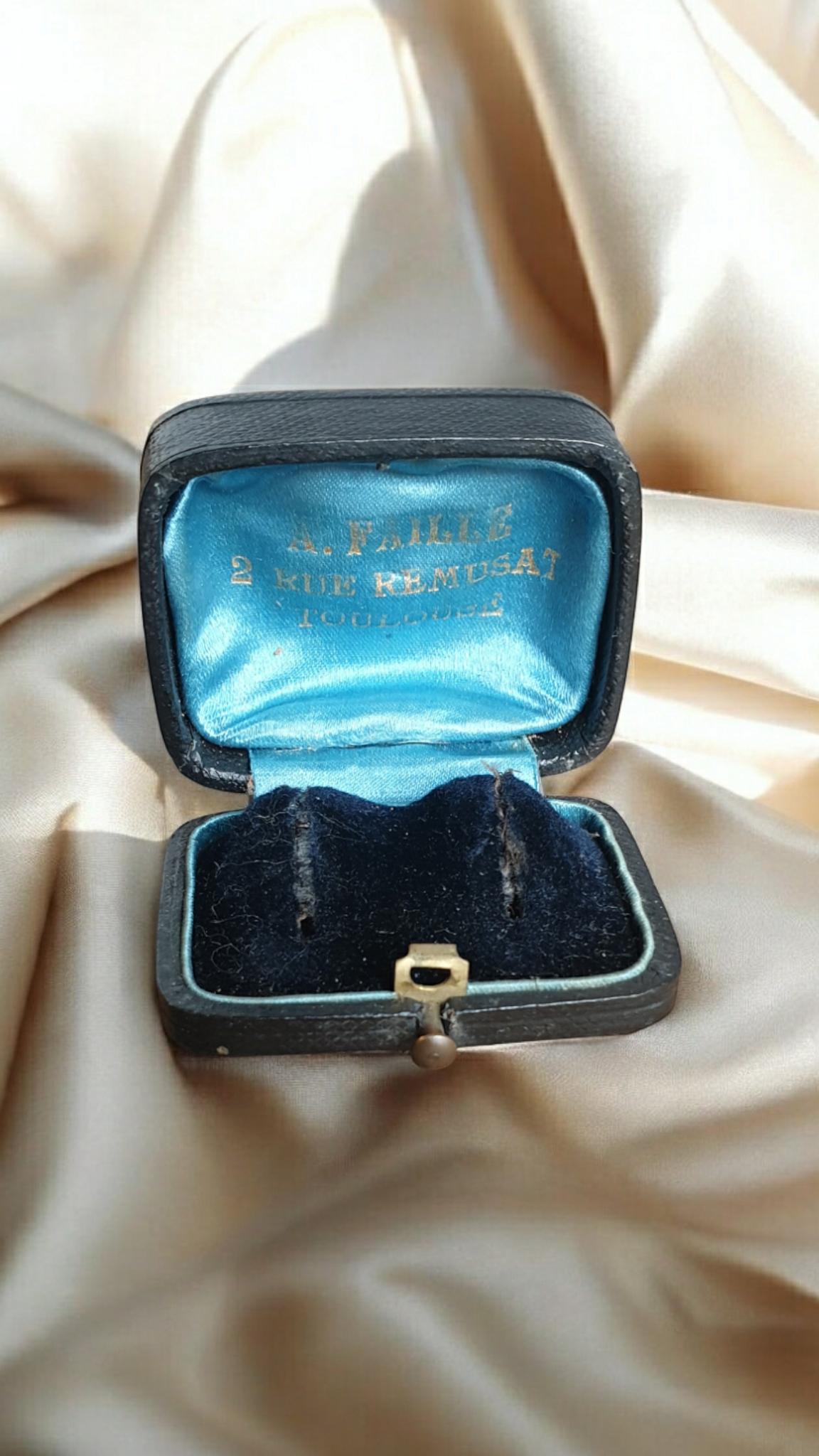 Boîte à Bijoux Ancienne En Tissu Style Vintage - Pour Boucles D'oreilles Ou Petits Bijoux, Occasion
